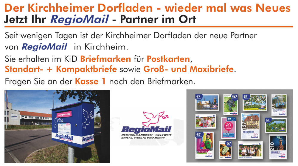 KiD ist jetzt RegioMail-Filiale.