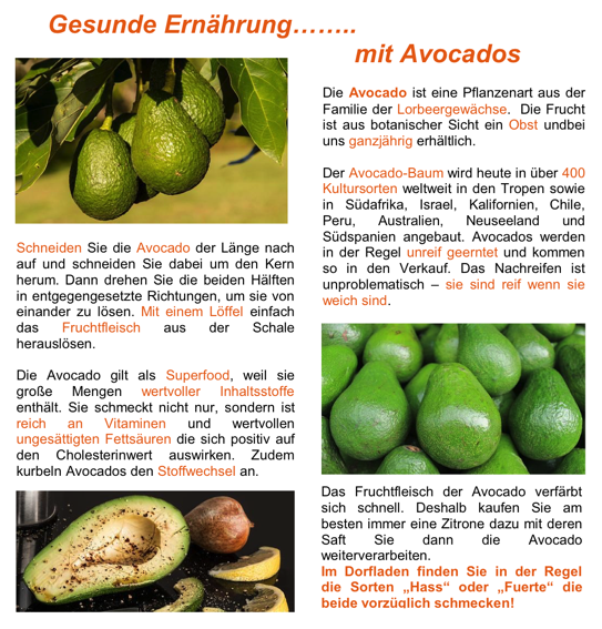 Verbraucherinfos zu Avocados