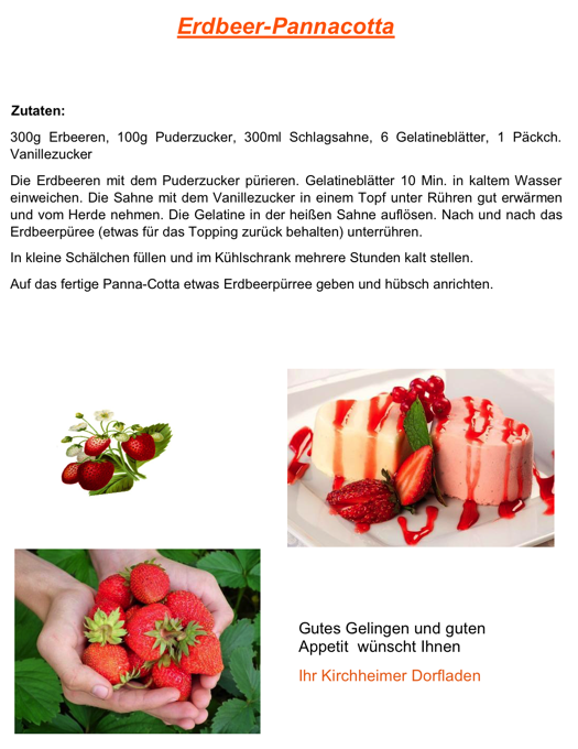 Rezept Erdbeer Pannacotta